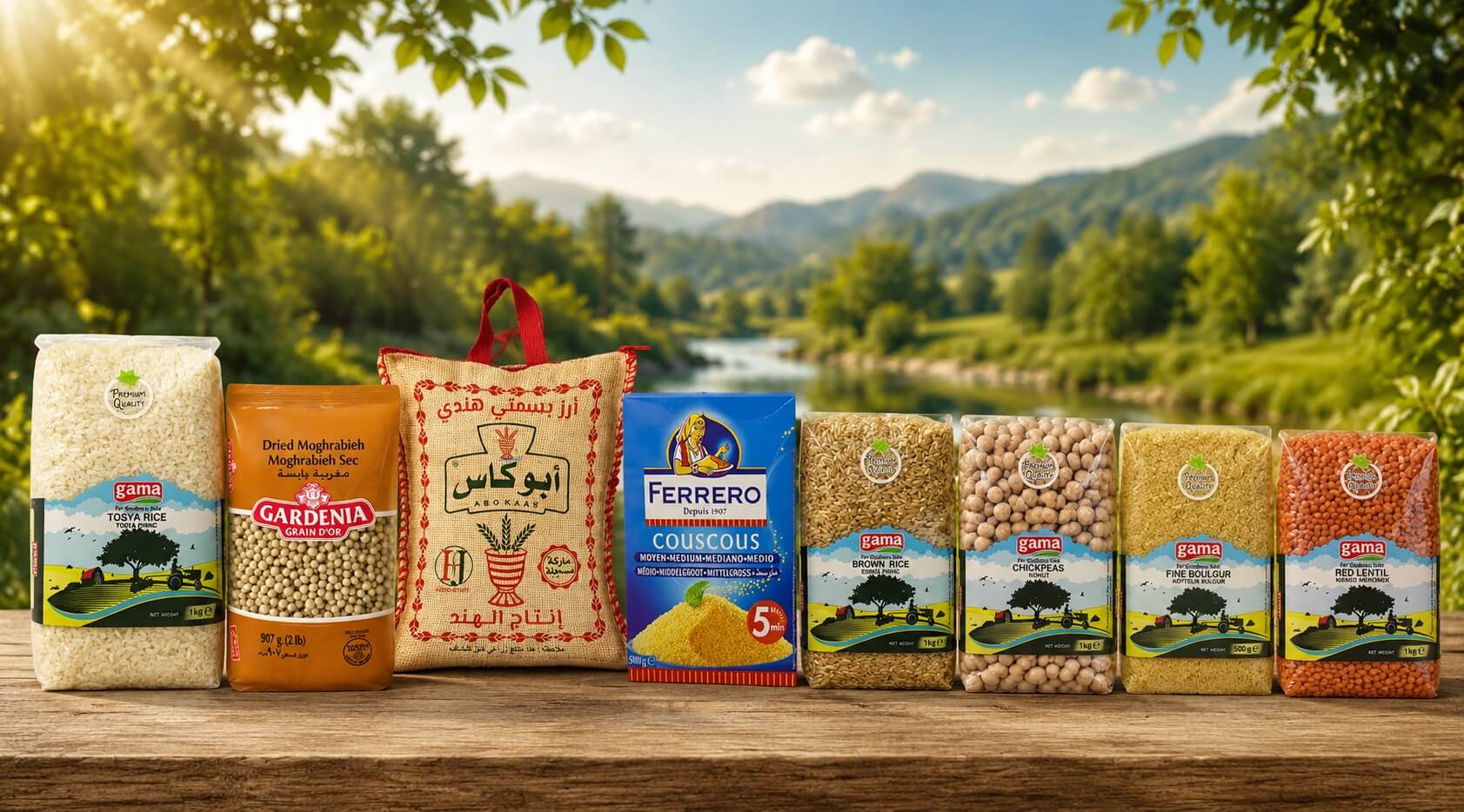 Lebanese pulses, rice and grains